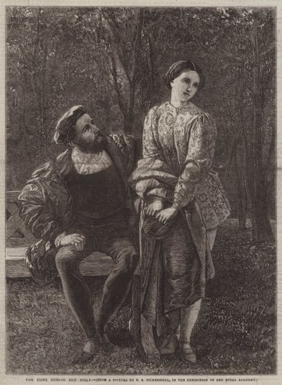 The Duke Orsino and Viola by Henry William Pickersgill